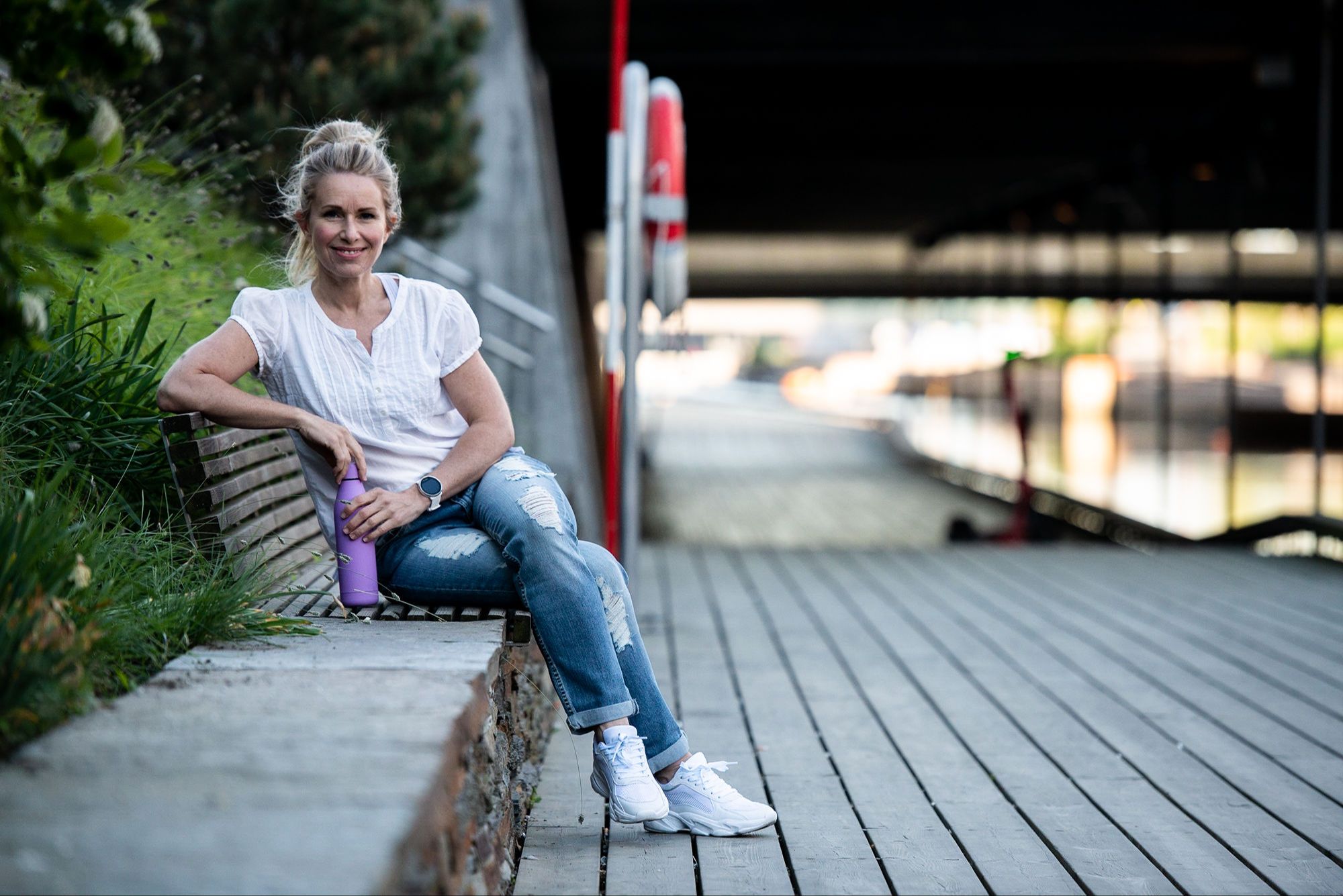 Søvn og stress, Pia slapper av ved vannet